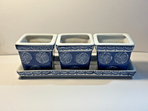 Lot three ceramic planters - lot, of